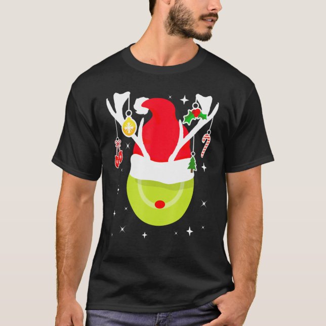 Camiseta Navidades de reno de Tenis (Anverso)