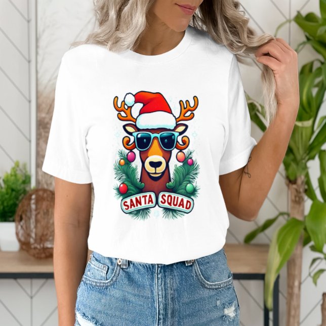Camiseta Navidades de reno Guay de Santa Squad con anteojos (Subido por el creador)