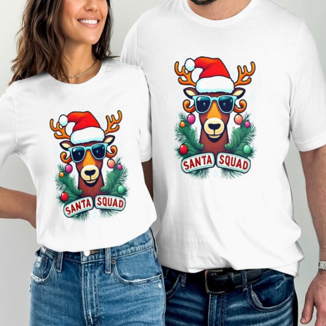 Camiseta Navidades de reno Guay de Santa Squad con anteojos (Subido por el creador)