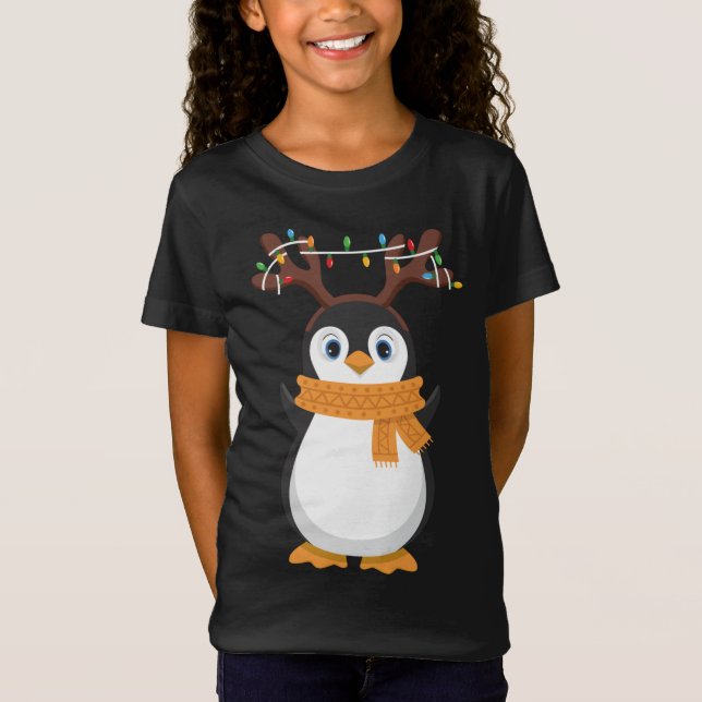 Camiseta Navidades de reno pingüino Santa Holiday Pajama (Anverso)