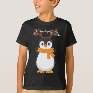 Camiseta Navidades de reno pingüino Santa Holiday Pajama