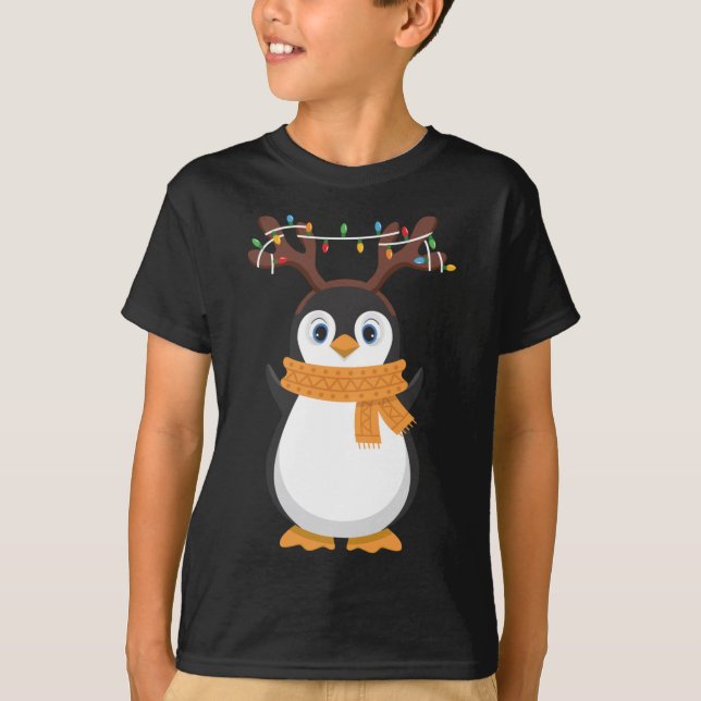 Camiseta Navidades de reno pingüino Santa Holiday Pajama (Anverso)