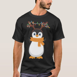 Camiseta Navidades de reno pingüino Santa Holiday Pajama