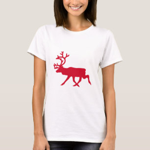 Camiseta Navidades de reno rojo