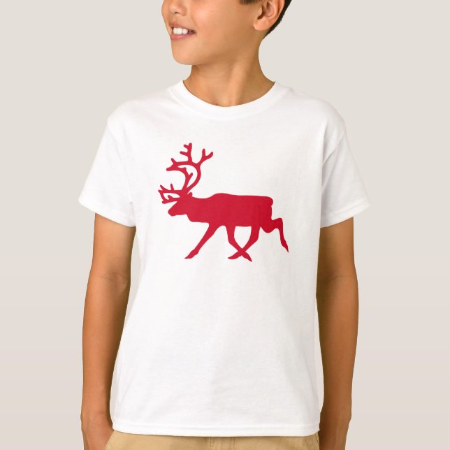 Camiseta Navidades de reno rojo (Anverso)