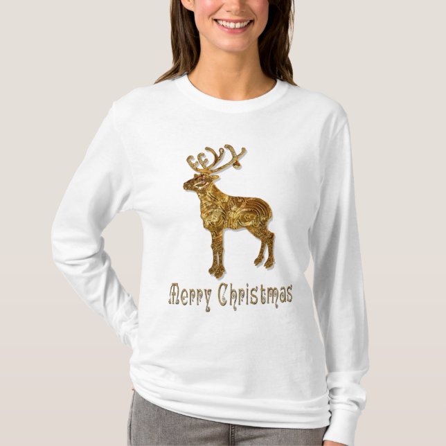 Camiseta Navidades de renos (Anverso)