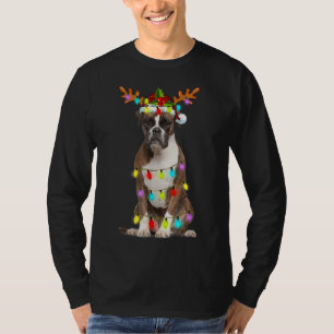 Camiseta Navidades de renos boxeadores iluminan divertida N