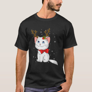 Camiseta Navidades de renos Chicas gatos gatos gatitos Cost