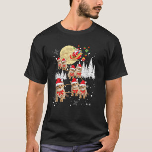 Camiseta Navidades de renos conmovedores de gato Moon Santa
