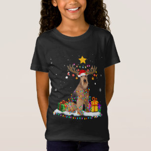 Camiseta Navidades de renos de Airedale Terrier Dog Navidad