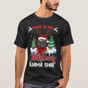 Camiseta Navidades de renos de Boxer Perro Amante Pajama Xm