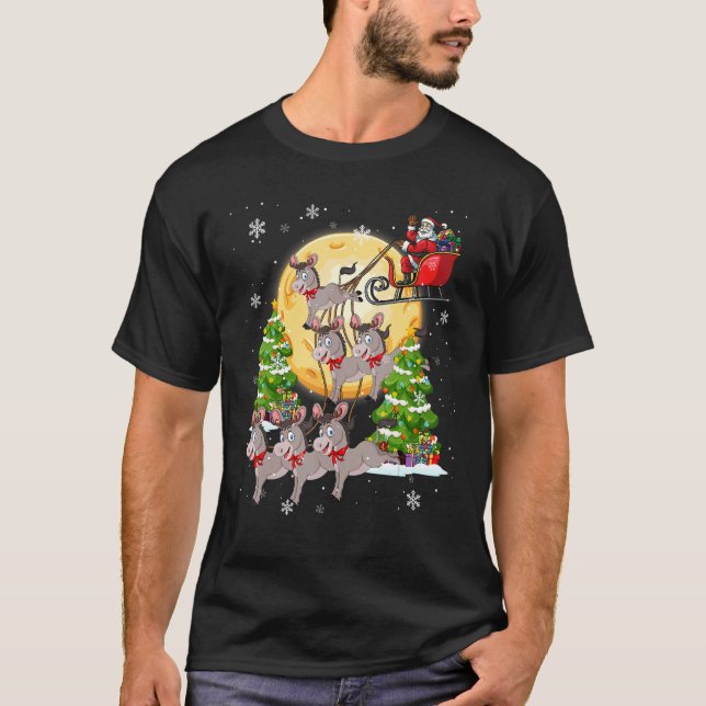 Camiseta Navidades de renos de burro están presentes en Nav (Anverso)