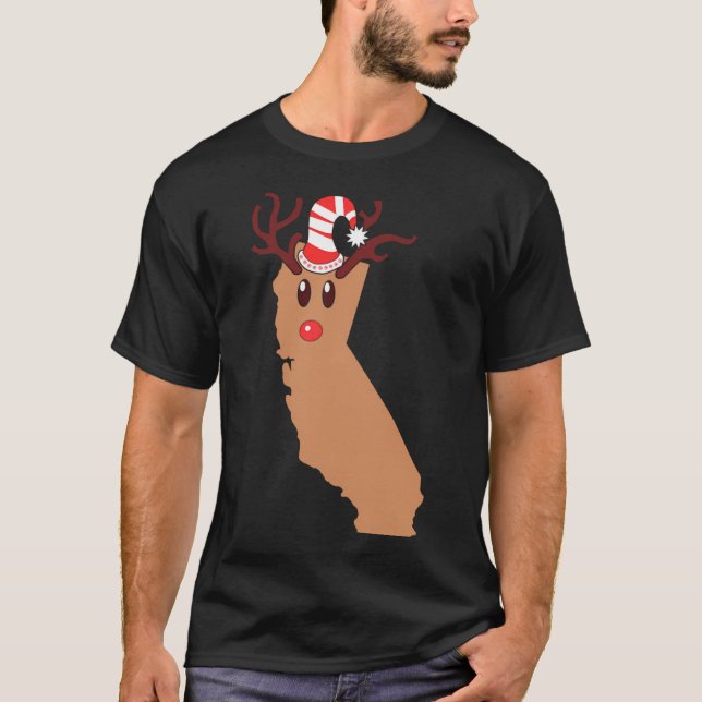 Camiseta Navidades de renos de California (Anverso)