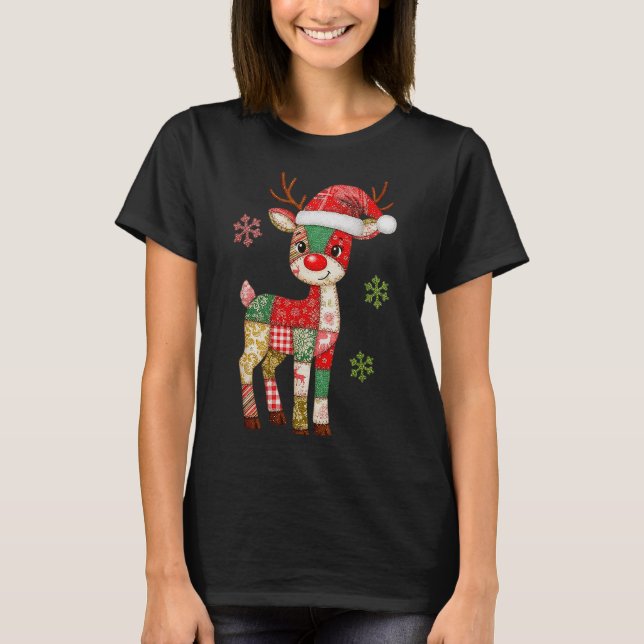Camiseta Navidades de renos de chantaje lindo Navidad Hombr (Anverso)