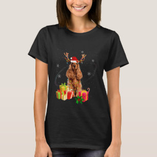 Camiseta Navidades de renos de Cocker Spaniel