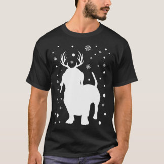 Camiseta Navidades de renos de Dachshund Raza de Perro