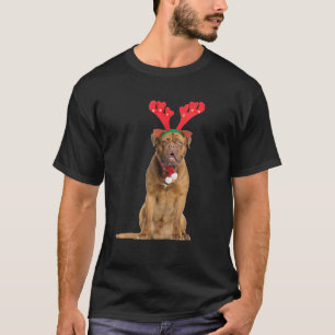 Camiseta Navidades de renos de Dogue de Burdeos Graciosos