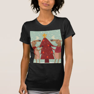 Camiseta Navidades de renos de época