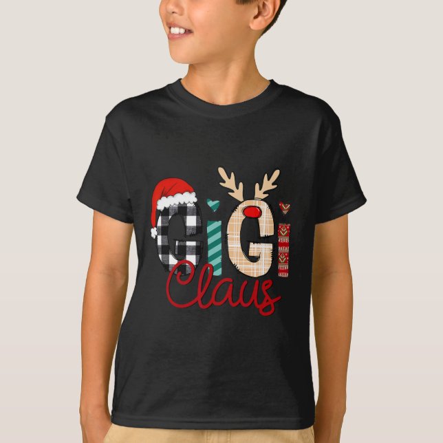 Camiseta Navidades de renos de Gigi Claus (Anverso)