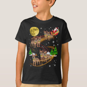 Camiseta Navidades de renos de la frontera pasean por Santa