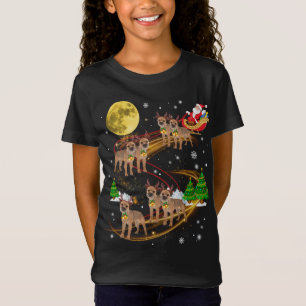 Camiseta Navidades de renos de la frontera pasean por Santa