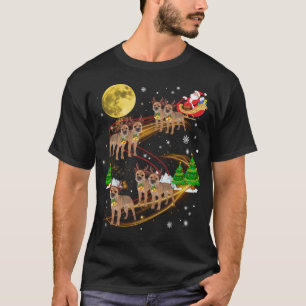 Camiseta Navidades de renos de la frontera pasean por Santa