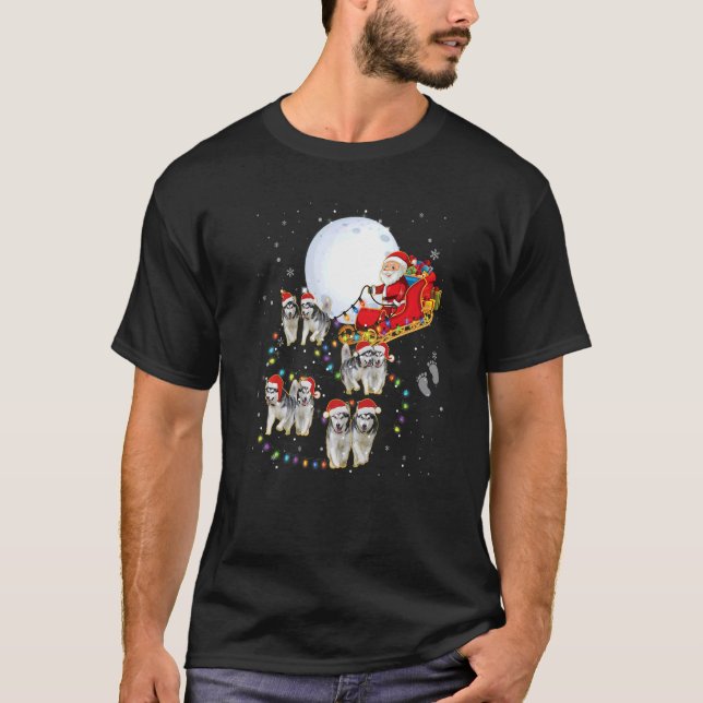 Camiseta Navidades de renos de Malamute de Alaska (Anverso)
