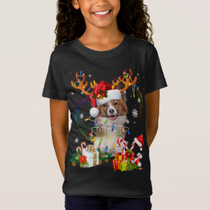 Camiseta Navidades de renos de Papillon iluminan divertidas