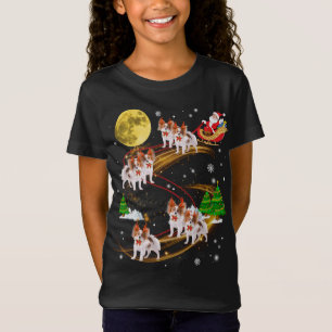Camiseta Navidades de renos de Papillon viajando en Santa N
