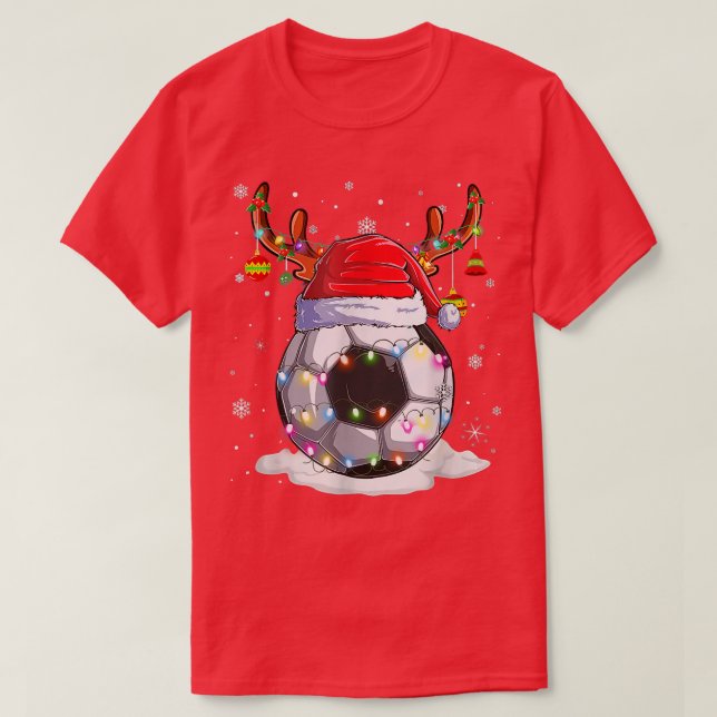 Camiseta Navidades de renos de Santa Hat Ball (Diseño del anverso)