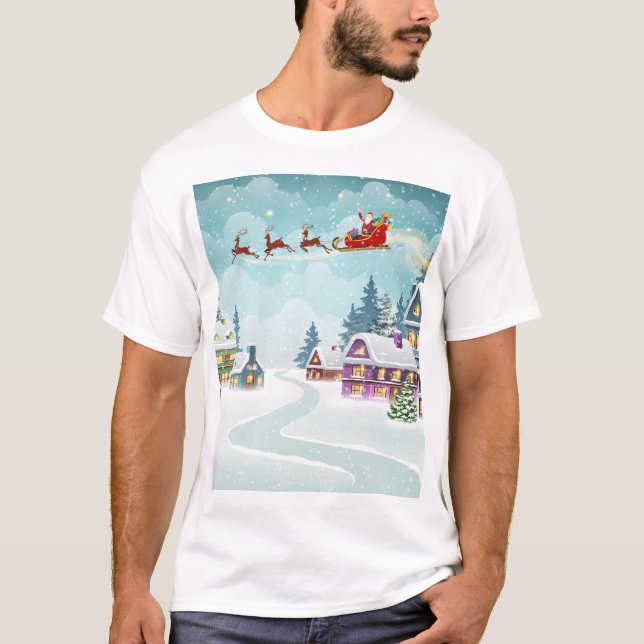 Camiseta Navidades de renos de Santa Lucía (Anverso)
