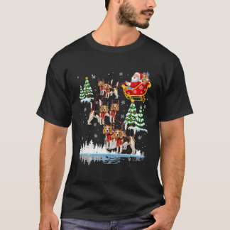 Camiseta Navidades de renos de Santa Riding Dachshund Pajam