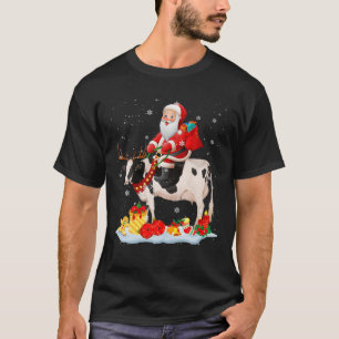 Camiseta Navidades de renos de vacas en Santa Cow aman