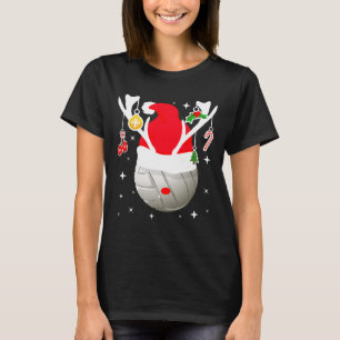 Camiseta Navidades de renos de voleibol Santa Pajama Xmas P