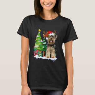 Camiseta Navidades de renos del Yorkshire Terrier Dog Santa
