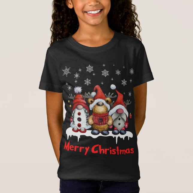 Camiseta Navidades de renos divertidos (Anverso)