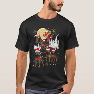 Camiseta Navidades de renos divertidos de Rottweiler Moon S