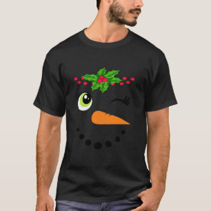 Camiseta Navidades de renos familiares de un hombre de niev