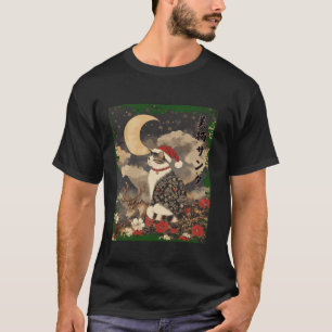 Camiseta Navidades de renos japoneses de Santa Cat cute moo
