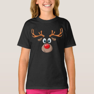 Camiseta Navidades de renos lindos Red Nose Rudolph Navidad