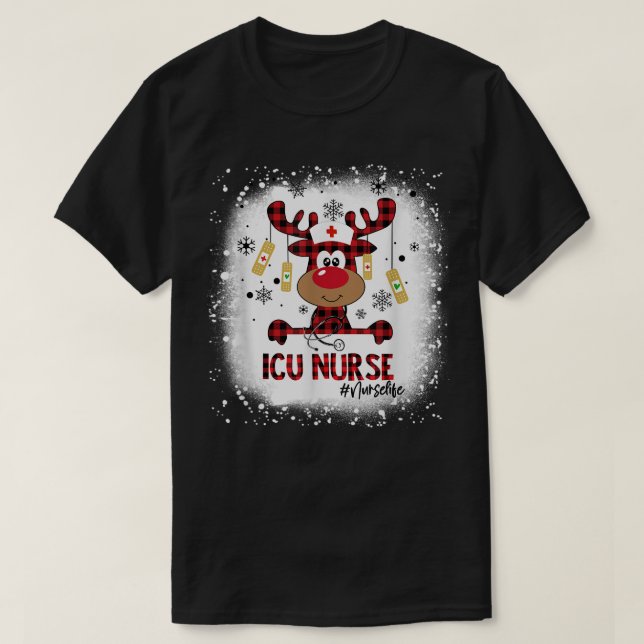 Camiseta Navidades de renos Pajama Xmas de enfermeras de la (Diseño del anverso)