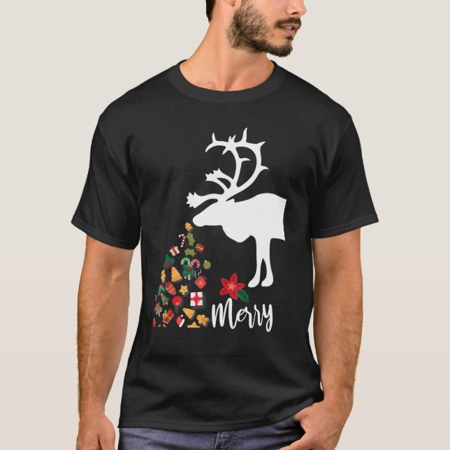Camiseta Navidades De Renos Pajamas Para Partido Familiar P (Anverso)