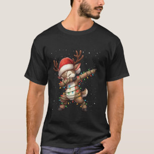 Camiseta Navidades de renos que balbucean iluminan Santa Ha