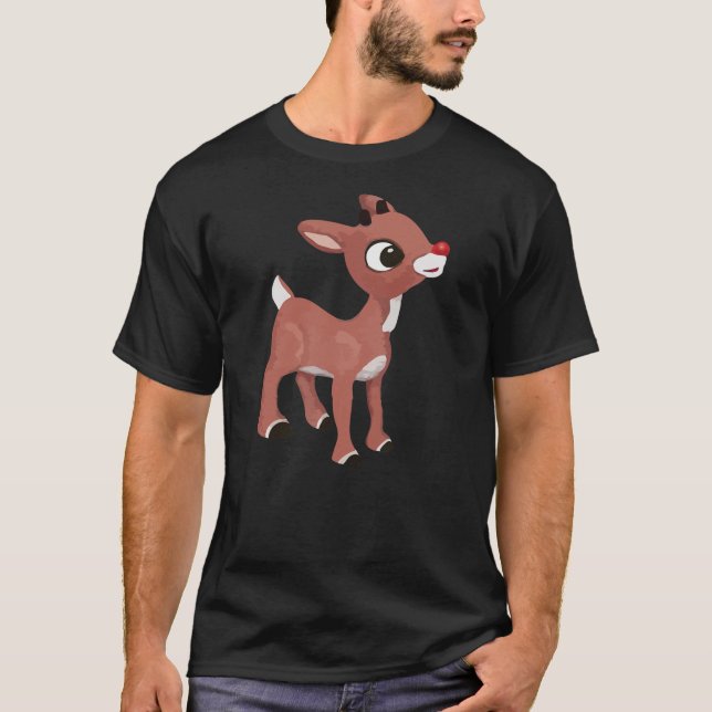 Camiseta Navidades de renos rojos Rudolph Pajamas Hombres (Anverso)