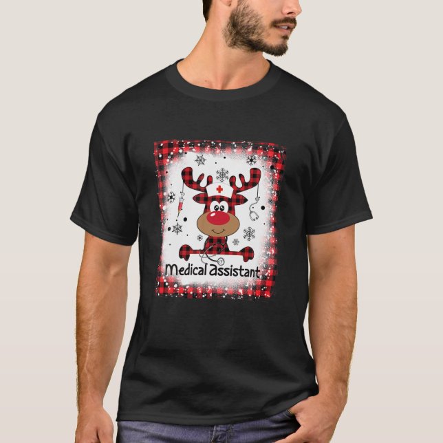 Camiseta Navidades de renos salvavidas de un asistente médi (Anverso)