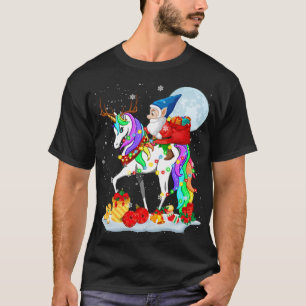 Camiseta Navidades de renos unicornios en Gnome iluminan no