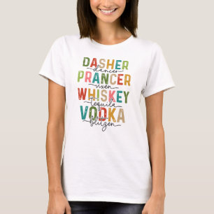 Camiseta Navidades de renos y bebidas son divertidos