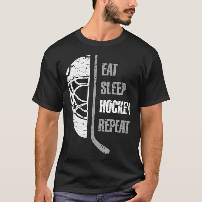 Camiseta Navidades De Repetición De Hockey Sobre Sueño Para (Anverso)