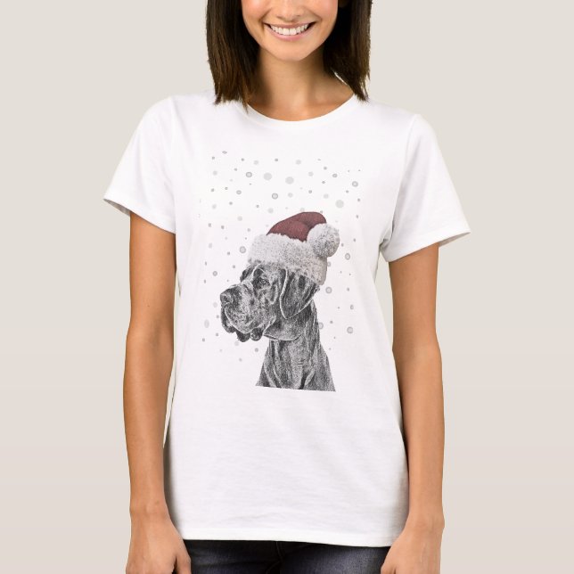 Camiseta Navidades de retrato de perro (Anverso)