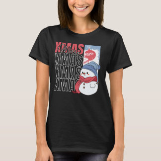 Camiseta Navidades de Retro Cute Snowman